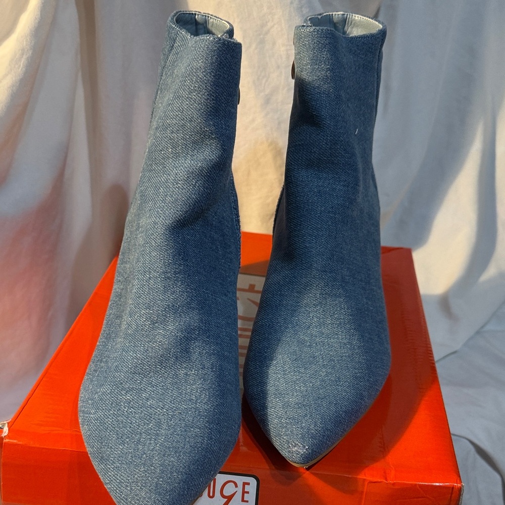 Rouge Helium Denim Blue Ankle Booties